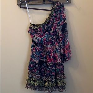 LuLumari one shoulder/long sleeve dress.